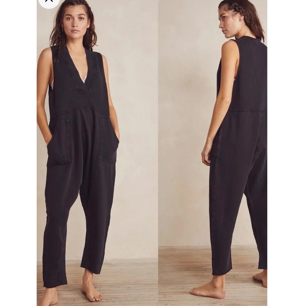 Free People X Intimately What's Up Onesie Washed Black Large Excellent Condition